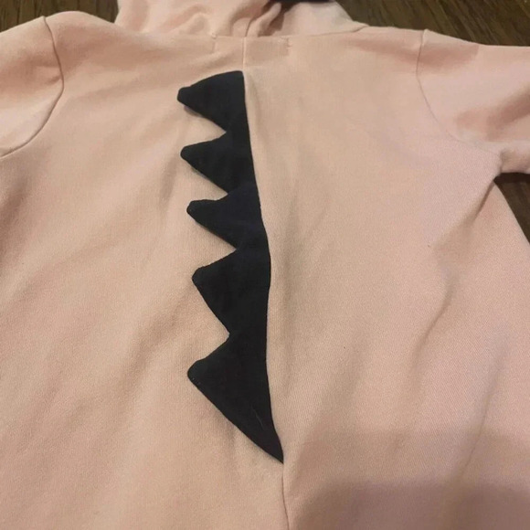 Pink Dinosaur Hooded Jumpsuit 12-18 Months, Unisex - Picture 6 of 7